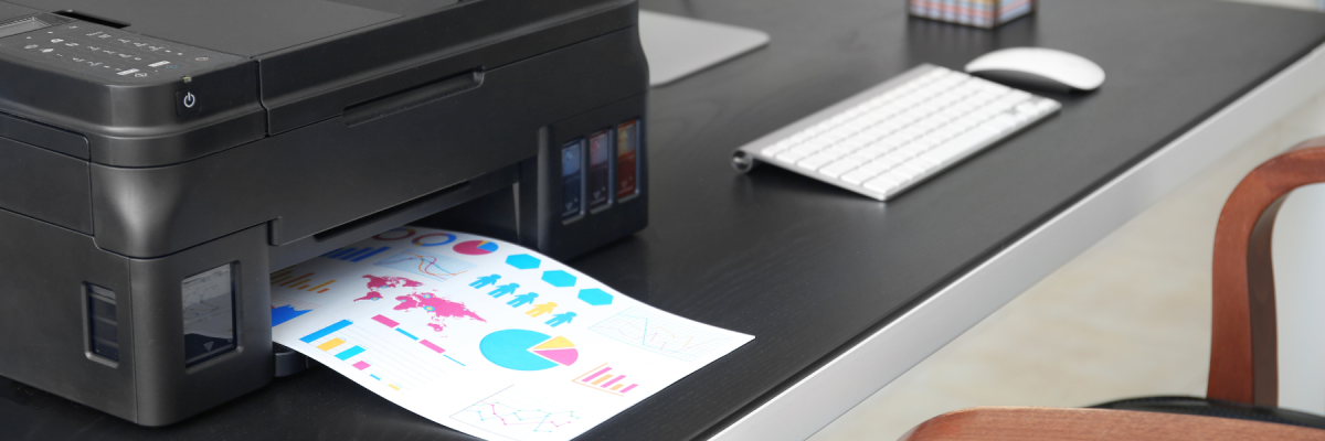 Document sitting in print tray
